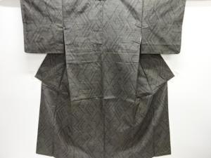 幾何学模様織り出し十日町紬着物